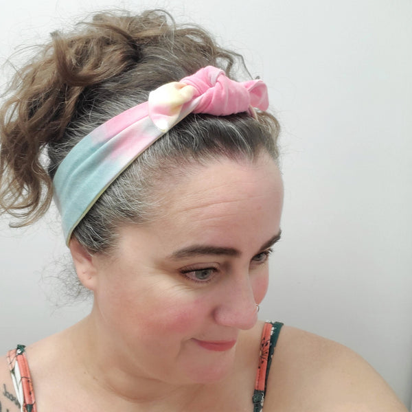 Neon Tie Dye Bow Headband