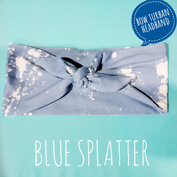 Blue Splatter Headband