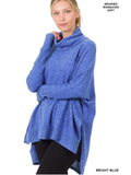 Bright Blue Cowl Neck Sweater